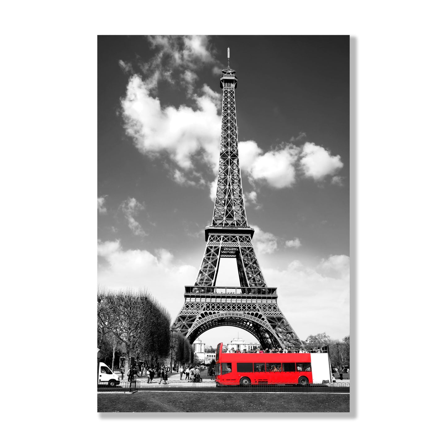 Glass Wall Art 24" x 32" Paris Eiffel Tower