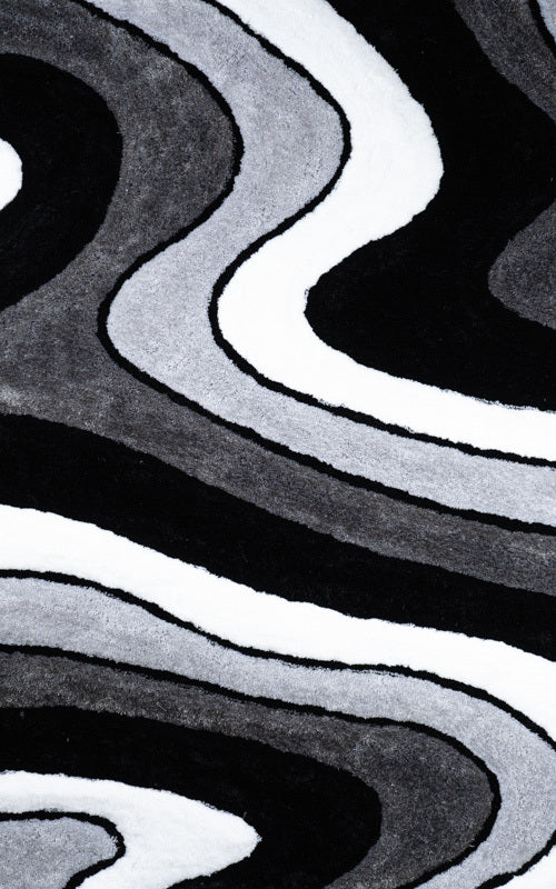 Rug 3D Winding Shaggy (Grey)