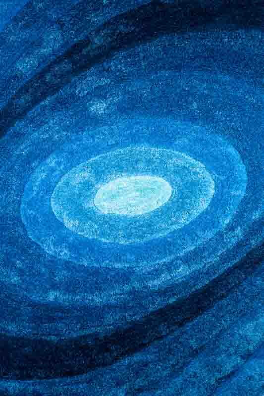 Rug 3D Shaggy Solid (Blue)