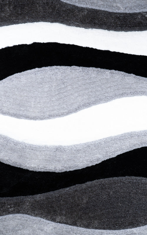 Rug 3D Wavy Shaggy (Grey)