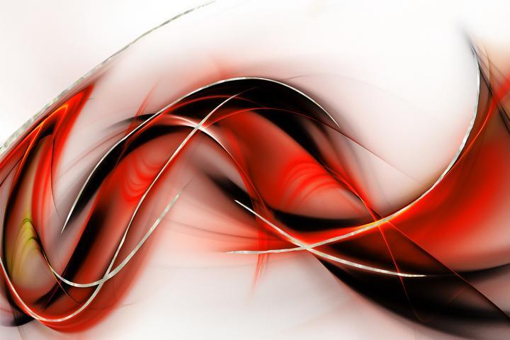 Glass Wall Art 60"x36" Abstract Red White Glass