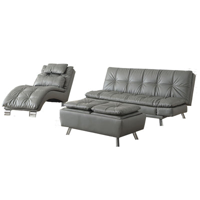 Sofa Set with Ottoman Ayleen (Grey)