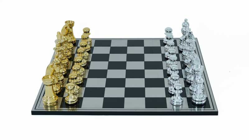 Decorative Tabletop Chess Set (Gold Silver)