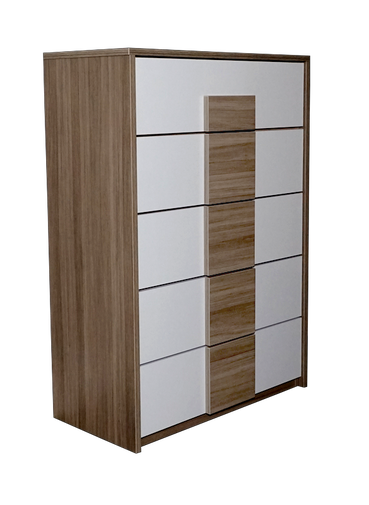 Chest 5 Drawer Venice Glossy Sandalwood