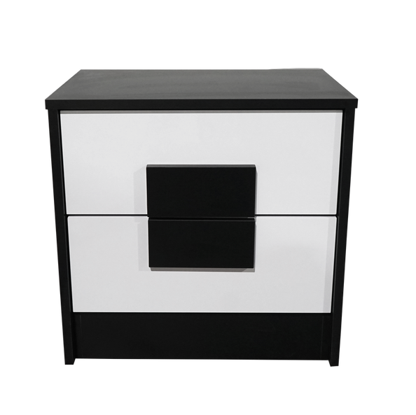 Nightstand Paris Glossy White/Black