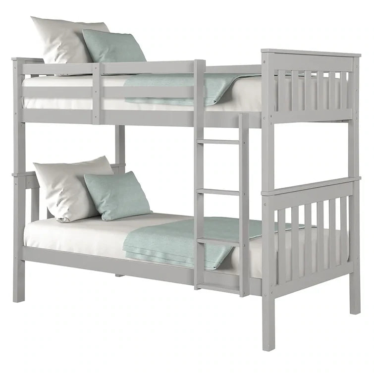 Bunk Bed Kids (Twin / Twin) Wooded Grey