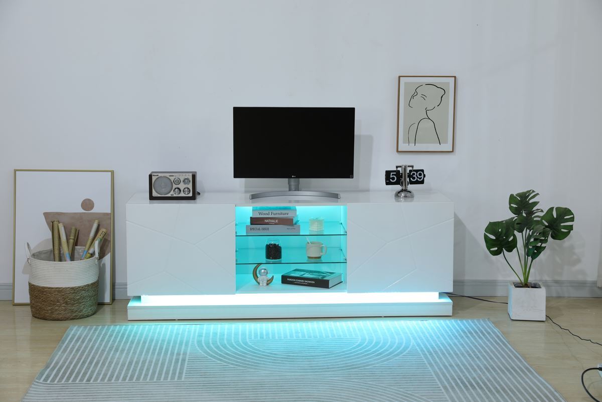 Tv Stand LED 4809 White Up to 65" TV
