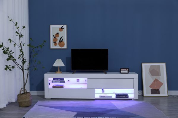 Tv Stand LED 4805 Glossy White Up to 75" TV