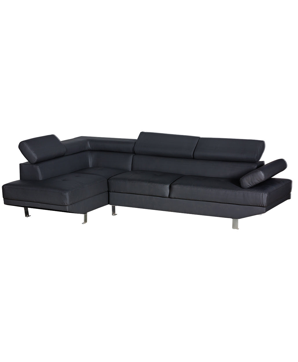 Sectional Sofa Mykonos Black (LEFT)