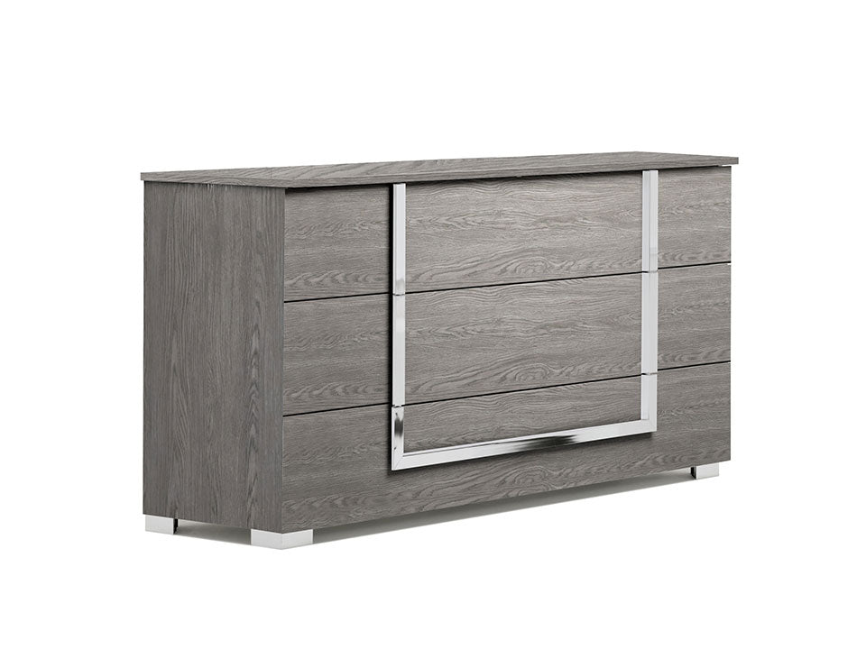 ANTONELLA GRAY MATTE QUEEN BED FRAME