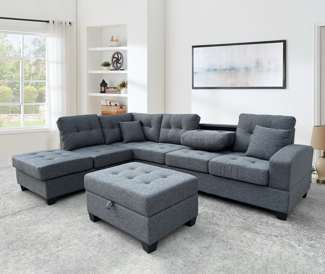 SOFA SECCIONAL 7550 GREY