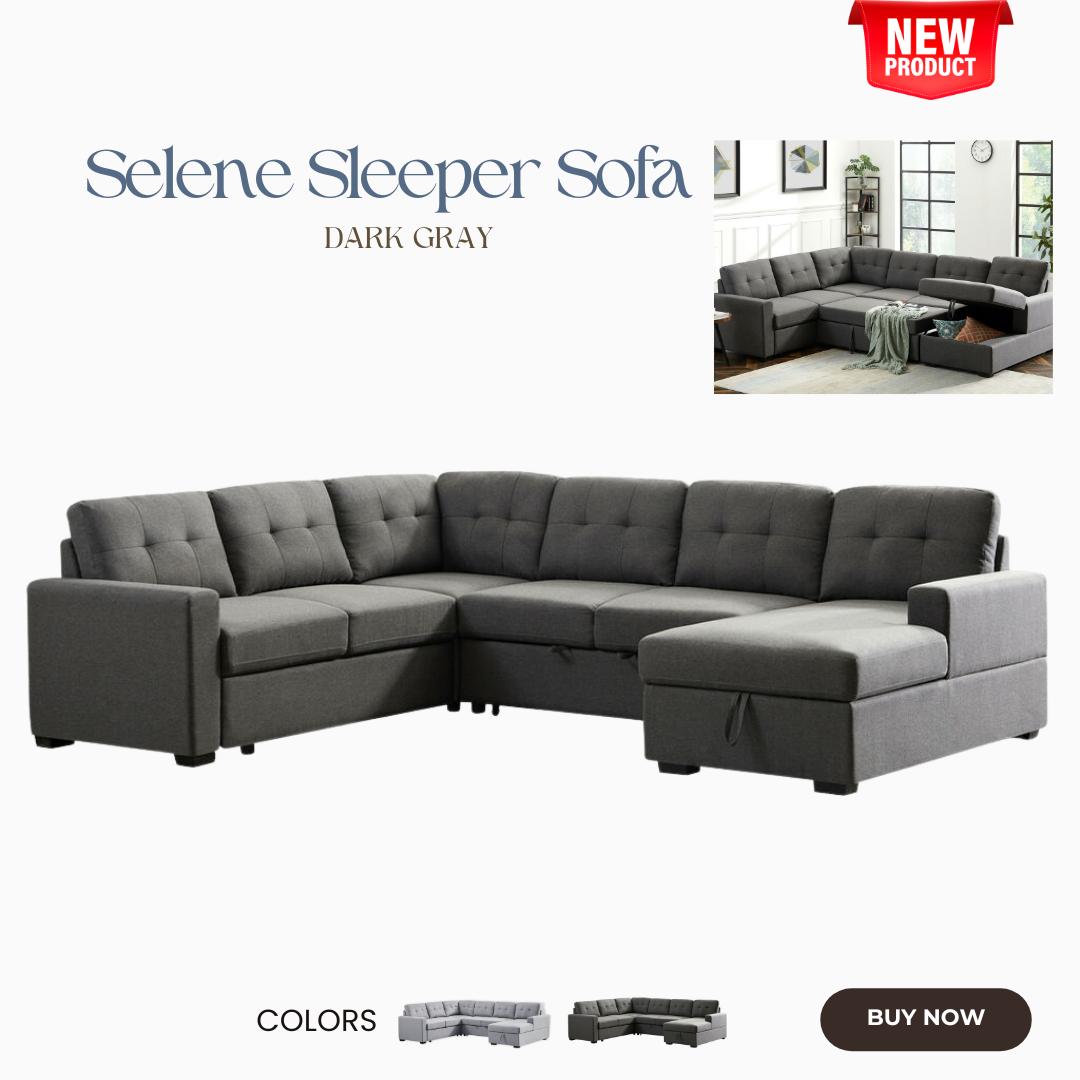 Sleeper Sectional Dark Grey Sofa Bed 89128