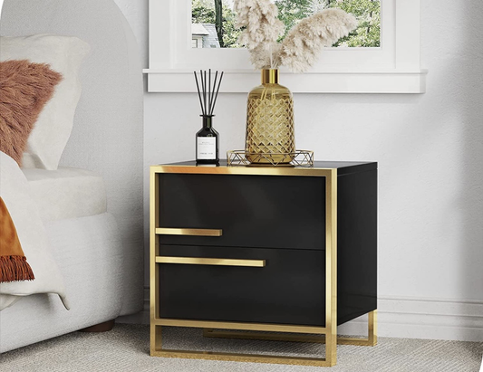 Eagle Nightstand Gold Black