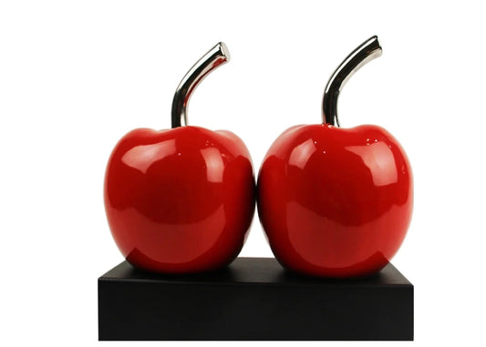 Ceramic Cherries Sculpture
