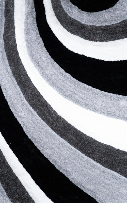 Rug 3D Diagonal Shaggy (Grey)