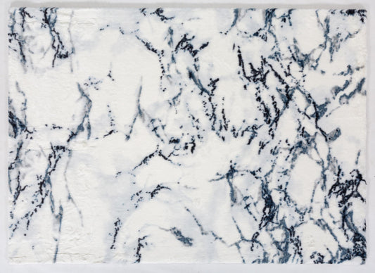 Rug Shag Area (White Blue)