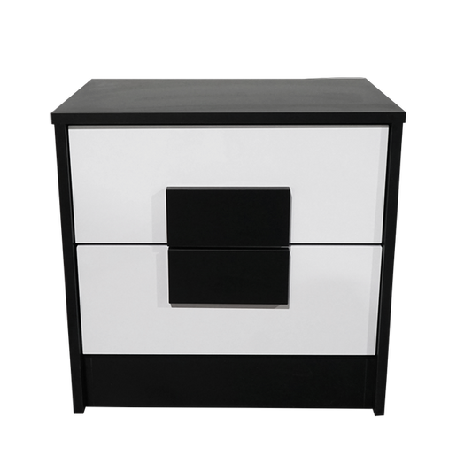Nightstand Paris Glossy White/Black