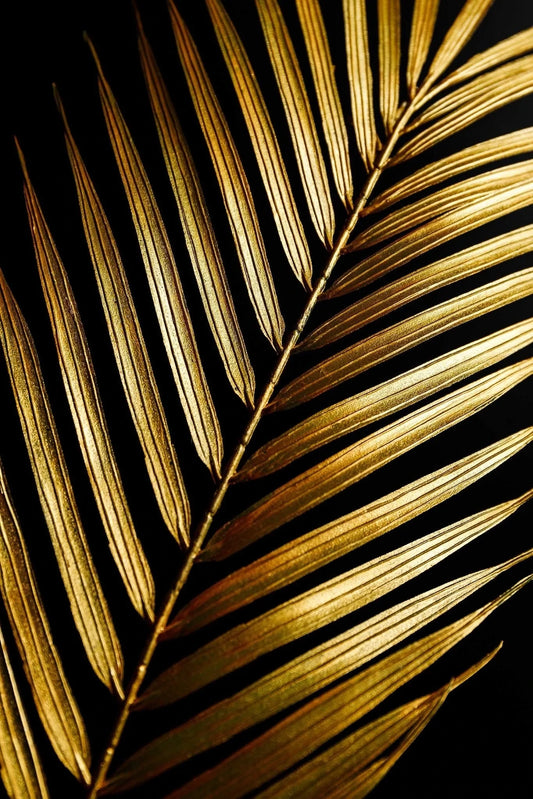 Glass Wall Art 48"x32" Gold Leaf