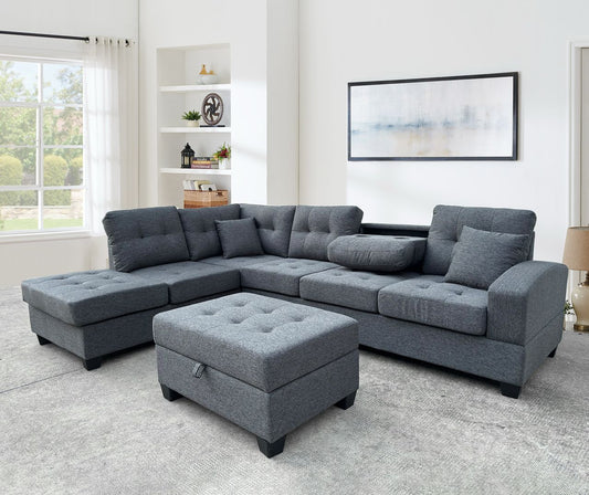 SOFA SECCIONAL 7550 GREY
