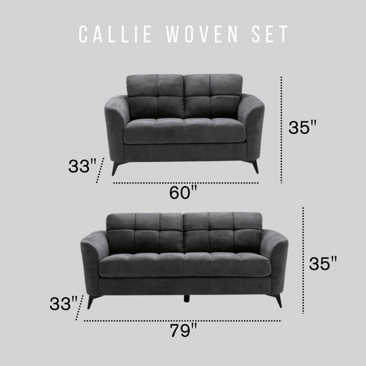 Sofa Set Dark Gray 89727